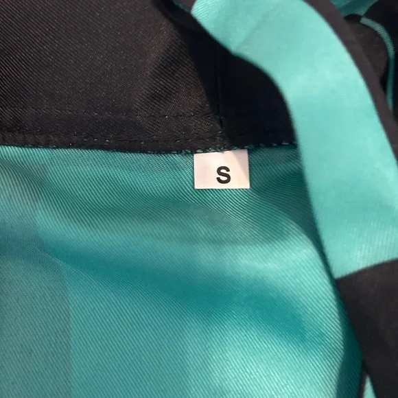 Green and Black Checkered Kimono - Picture 2 of 3